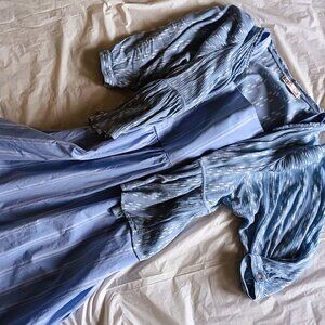 100 % COTTON PINAFORE DRESS, M. W/ COORDINATED LIGHT JACKET, S, POLY COTTAGECORE